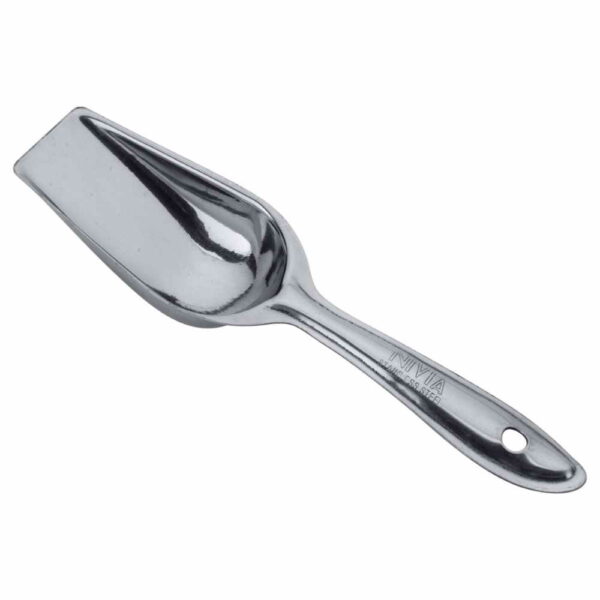 Stainless steel kitchen scooper, small.