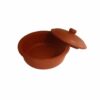 8-inch stainless steel cooking pot with lid.