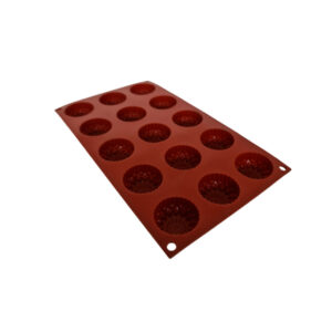 Silicone mold with flower-shaped cavities for creating flower-themed treats or crafts.