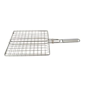 15X12 stainless steel barbecue grill with convenient handle.