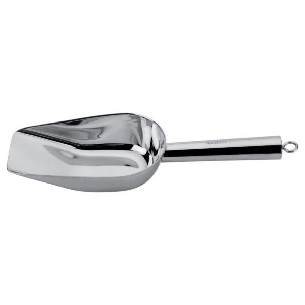 Medium-sized, heavy-duty stainless steel scooper, 30cm.