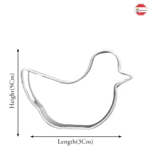 Aluminum bird-shaped cookie cutter for baking (adds functionality and material)