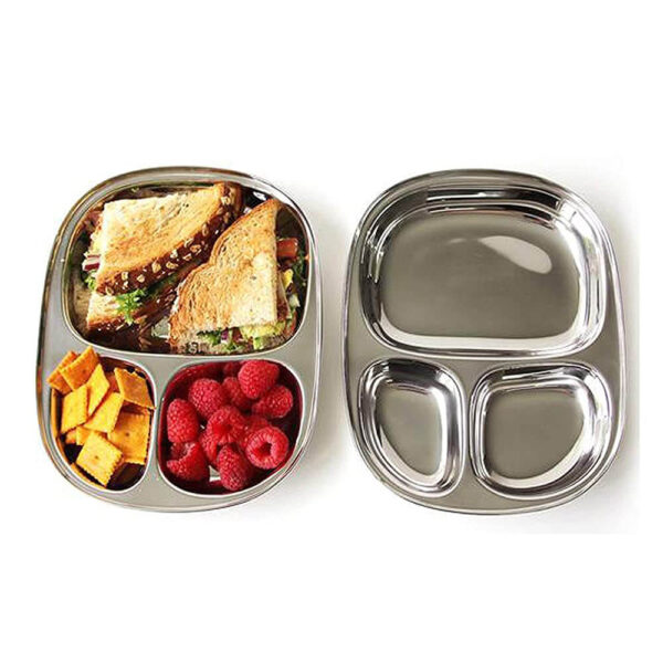 NS SS TR 12 3 IN 1 Round Pav Bhaji Tray 3