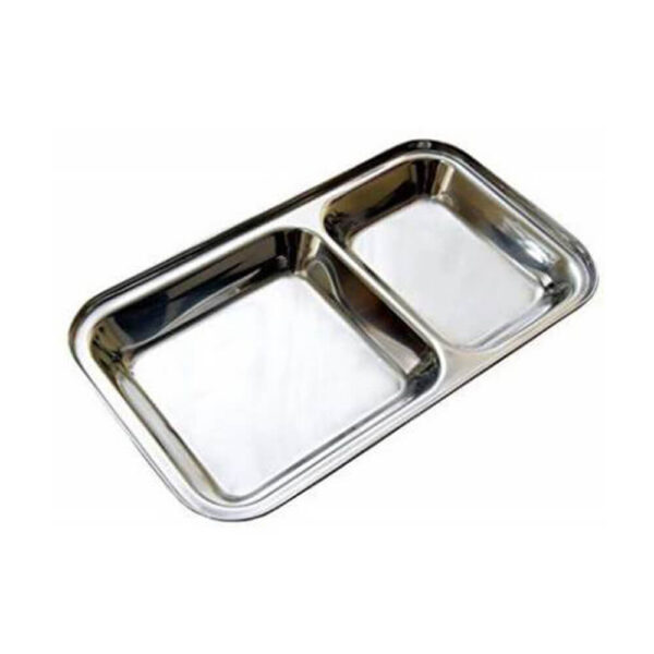 NS SS TR 14 2 IN 1 Square Pav Bhaji Tray 2