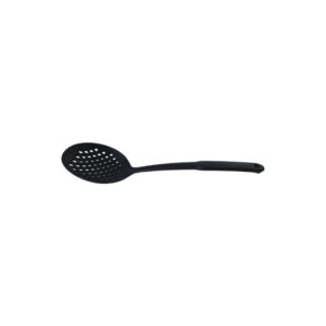 A nylon turner/spatula with a wide, flat head and a long handle, designed for flipping and serving food. The head is slotted to allow grease and liquids to drain.