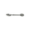 Stainless steel spoon with an integrated cutter blade, designed for both eating and cutting tasks. Features a sleek, durable construction and ergonomic handle for versatile use.