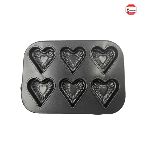 Non-stick heart cake mould