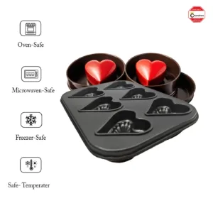 Non-stick heart cake mould