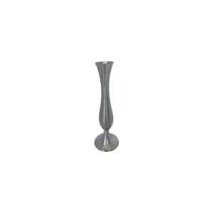 Stainless steel flower vase stand, modern design with multiple tiers.