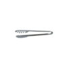 Stainless steel cake tongs, used for serving cakes and pastries.