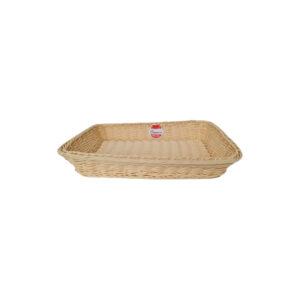 Large bread basket made from durable PC material, featuring a spacious design for serving bread and baked goods. Lightweight, easy to clean, and ideal for family-sized portions.