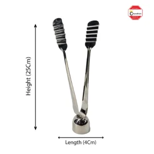 Stainless steel cake tongs (highlights material)