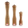 Small wooden pepper mill grinder, compact and classic kitchen tool."