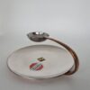 Copper and stainless steel serving dish, ideal for serving and entertaining.