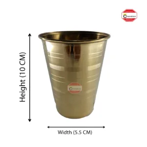 Brass tumbler (clear and concise, but doesn't mention the weight)