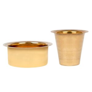 chandran steels Brass Coffee Dabara set 03