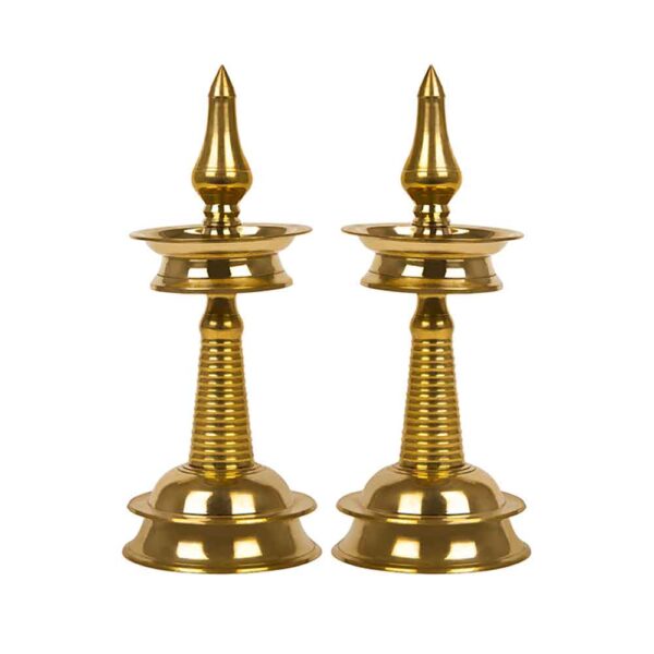 chandran steels brass kerala fancy vilakku pair