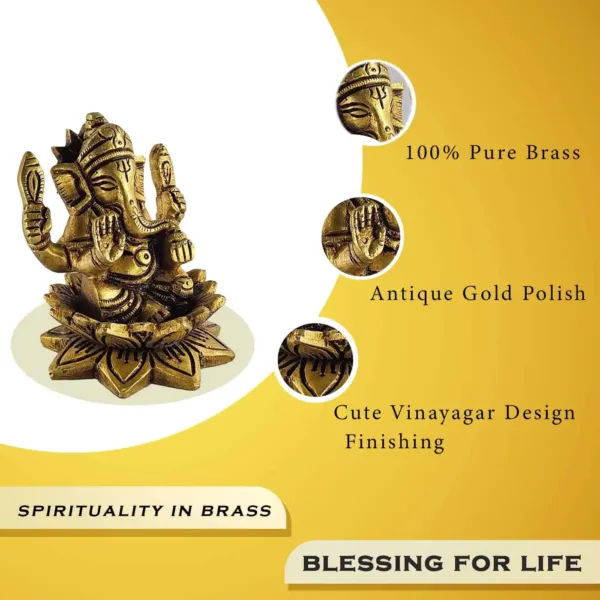 Lotus vinayagar brass