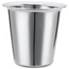 A stainless steel tumbler, size No.4, with a smooth and shiny surface.