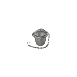 Tea filter pot infuser strainer made from stainless steel, featuring a fine mesh design for steeping loose tea leaves. Includes a handle for easy removal and cleaning.