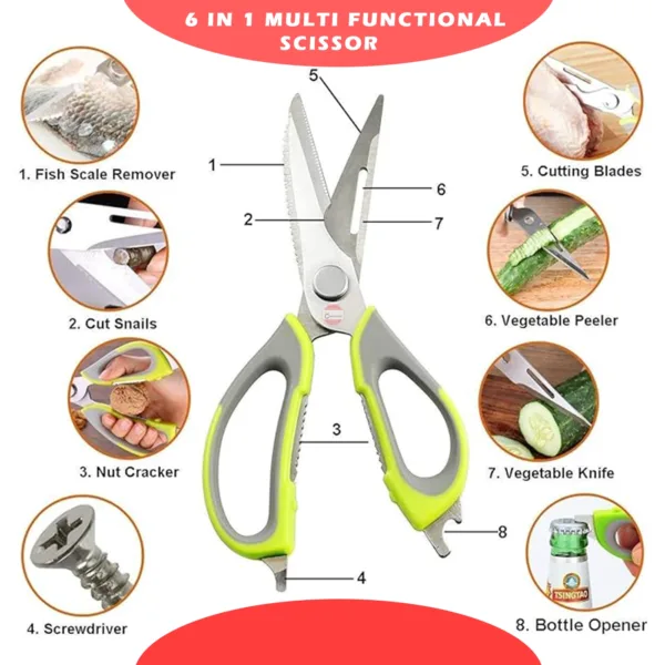 6 in 1 Multi Fuction Scissor